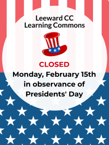 Presidents' Day Holiday Closure: February 15, 2021