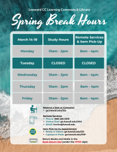 Spring Break Hours 2022