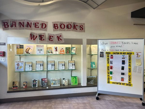 Banned Books Week 2023 display at Leeward CC Library
