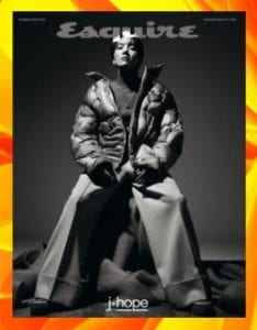 BTS member J-Hope on the cover of Esquire Korea.