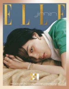 BTS member Jimin on the cover of Elle Korea.